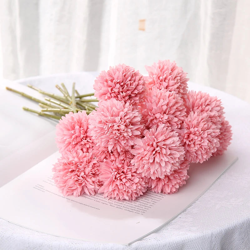 3/5Pcs Hydrangea Artificial Flowers Bouquet For Home Bedroom Decor Wedding Decoration Craft Vases Flower Arrangement Accessories