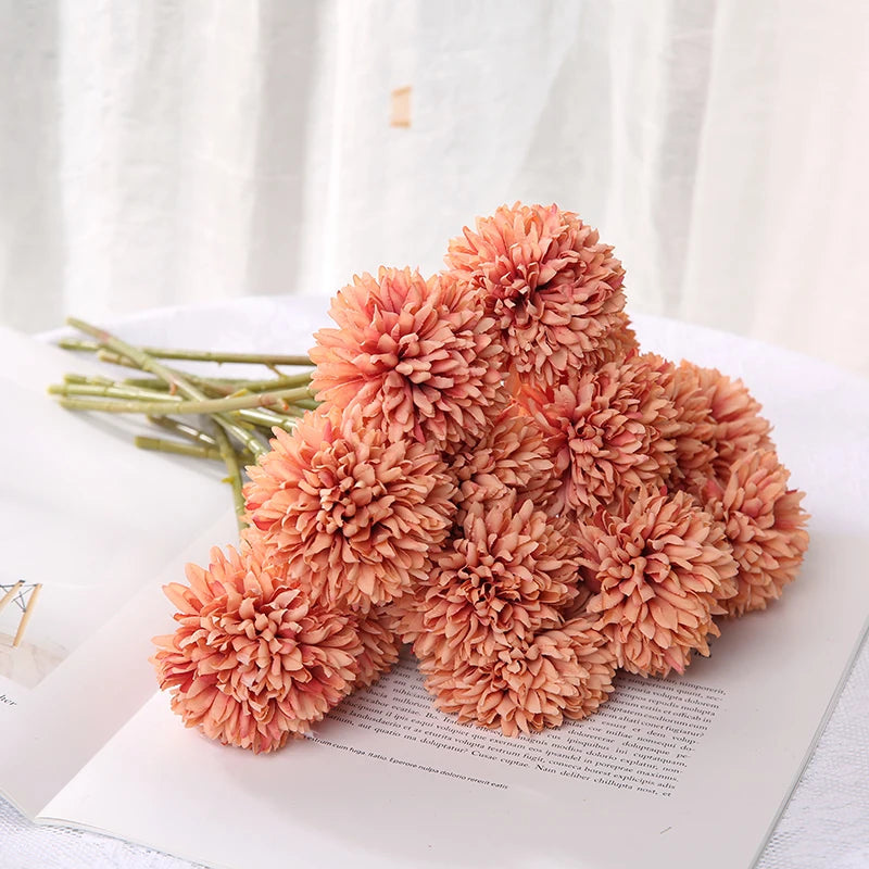 3/5Pcs Hydrangea Artificial Flowers Bouquet For Home Bedroom Decor Wedding Decoration Craft Vases Flower Arrangement Accessories