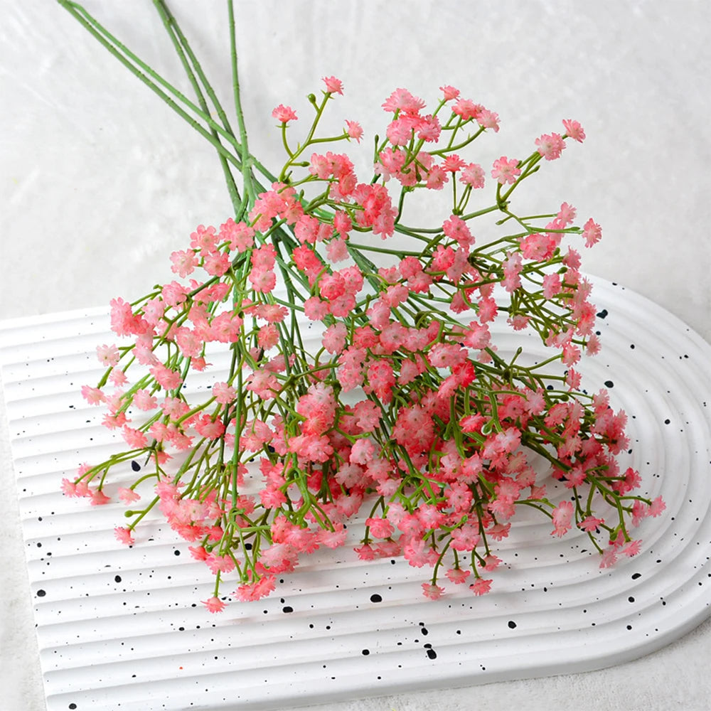 1/3/5pcs Artificial Baby's Breath Flowers White Gypsophila Bouquet for Wedding Party Home Decor DIY Fake Plants