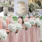 1/3/5pcs Artificial Baby's Breath Flowers White Gypsophila Bouquet for Wedding Party Home Decor DIY Fake Plants