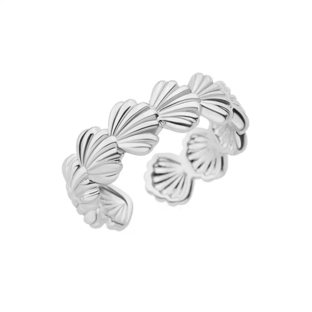 Classic Irregular Stainless Steel Cocktail Ring for Women – Elegant Fashion Jewelry