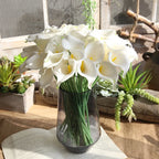 5/10Pcs Real Touch Calla Lily Artificial Flowers White Wedding Bouquet Bridal Shower Party Home Flower Decoration Fake Flower