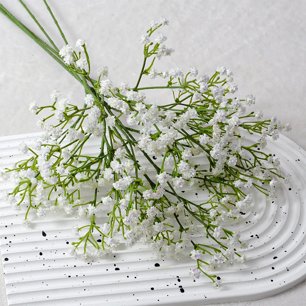 1/3/5pcs Artificial Baby's Breath Flowers White Gypsophila Bouquet for Wedding Party Home Decor DIY Fake Plants