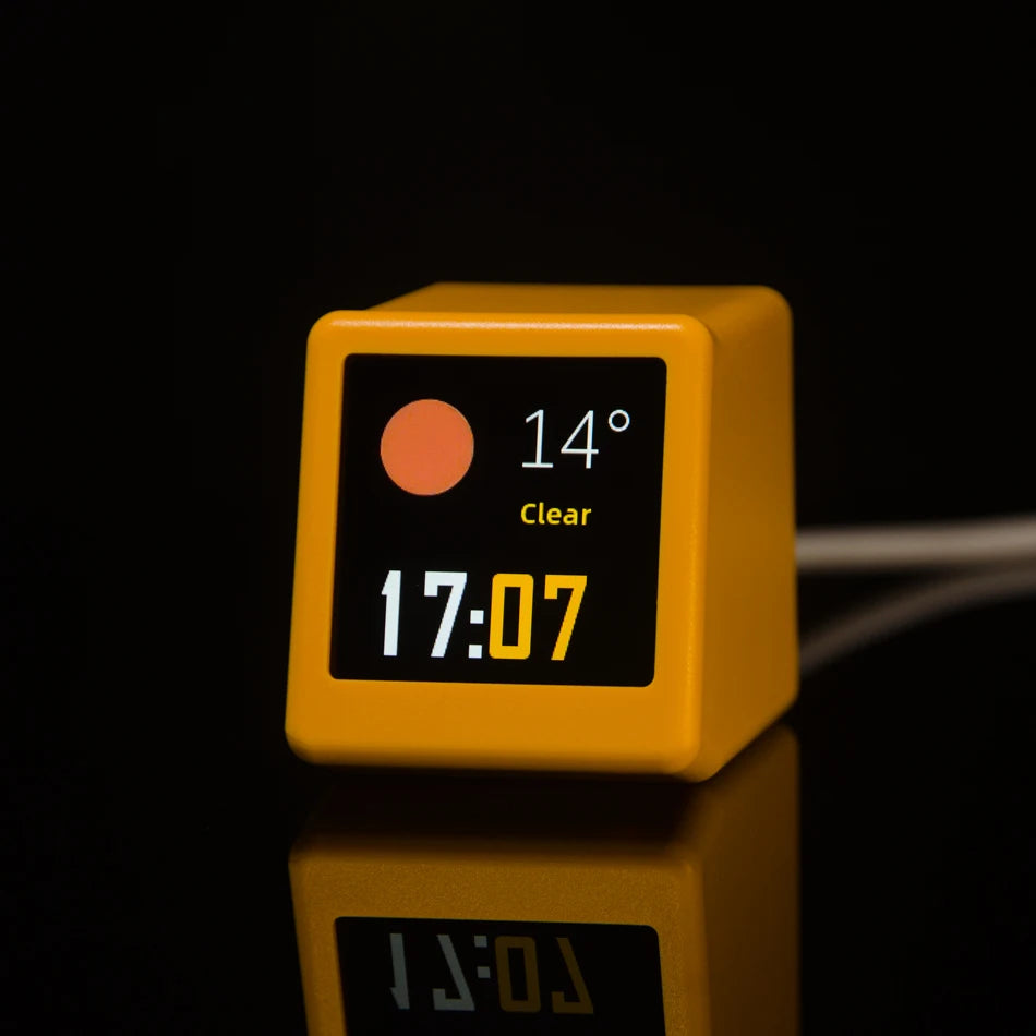 GeekMagic Ultra Smart Wi-Fi Weather Forecast Station – Smart Bedside Clock with Animated GIF Photo Album Display